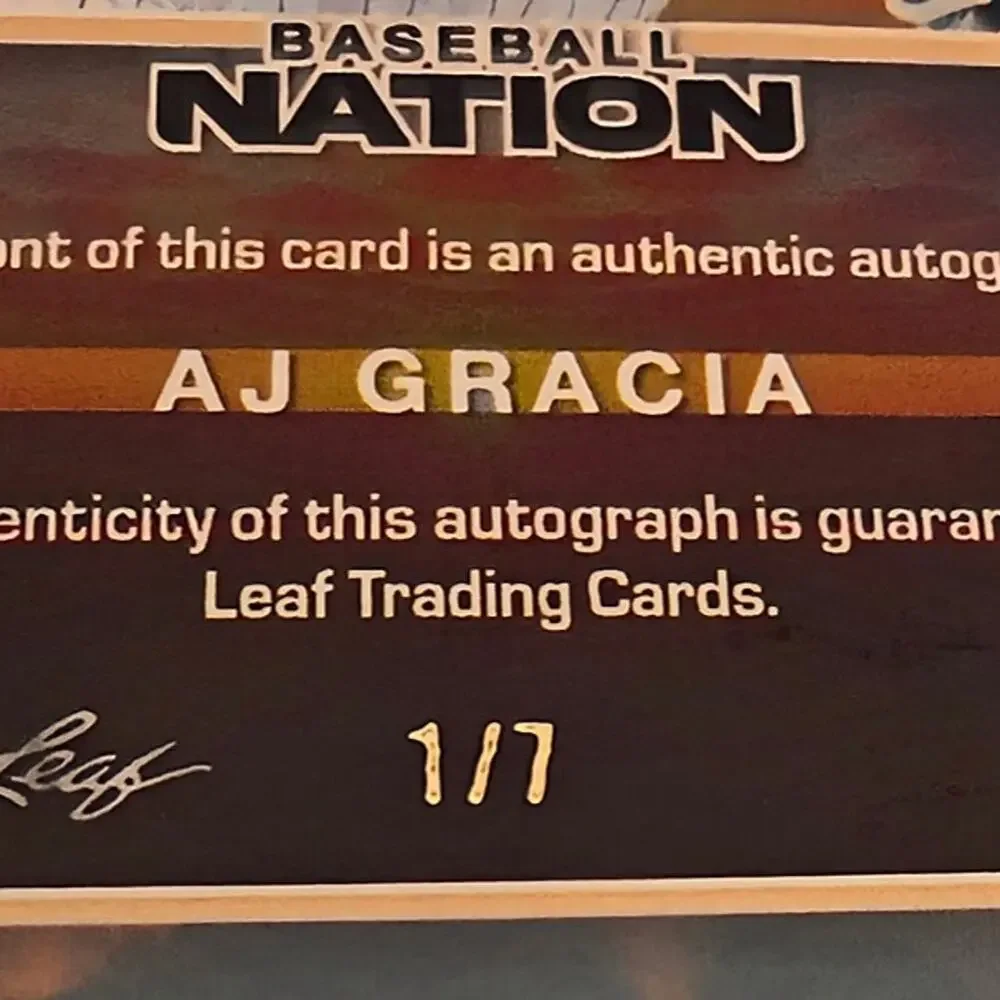 AJ Gracia 1/7 A New Dawn Blue Ray Wave Auto Atlanta Braves Top Prospect
